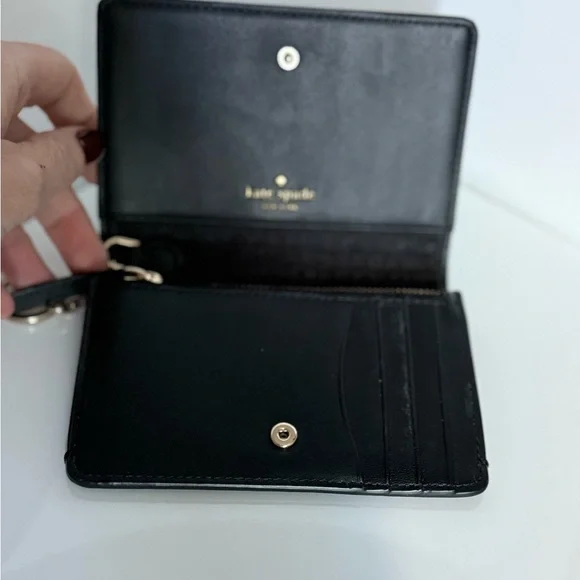 Kate Spade Small Bifold Black Keychain Wallet - Picture 2 of 12